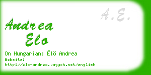 andrea elo business card