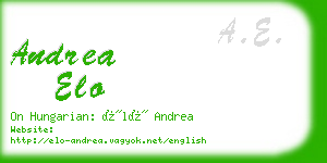 andrea elo business card